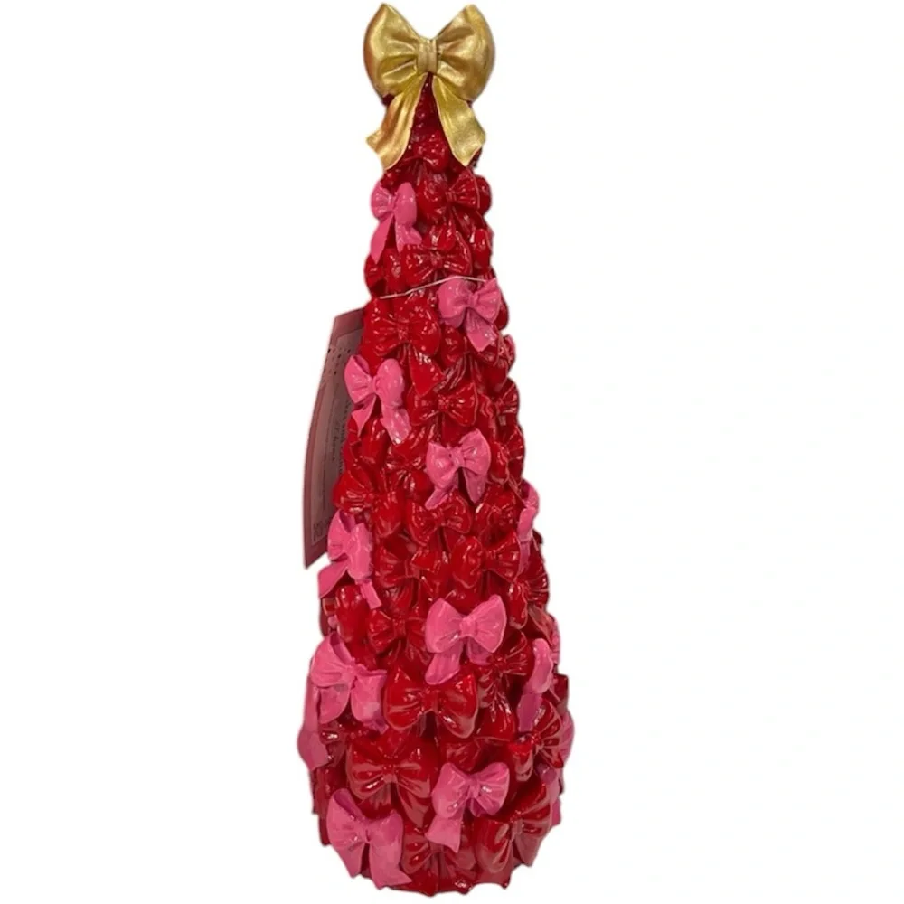 Cupcakes & Cashmere Pink and Red Bow Christmas Tree w/ Gold Topper NWT 🎀 viral